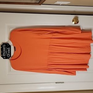 Shein Baby Doll Dress XXL Long Sleeve Pink